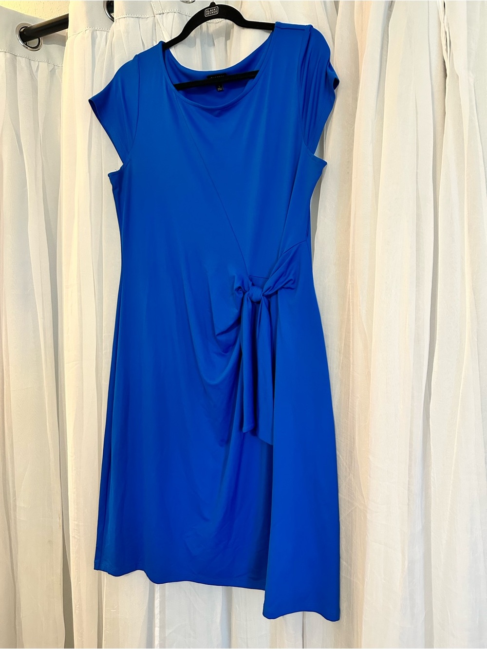 Talbots Cap-Sleeve Royal Blue Tie-Waist Dress size 12” - Picture 4 of 8